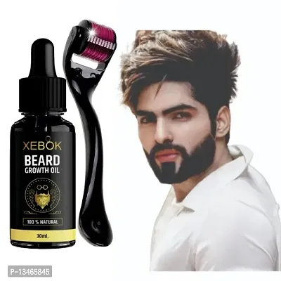 XEBOK Beard Growth Oil For Men 30 ml With Beard Activator Roller (set of 2 items )