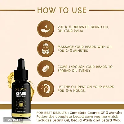 Organics Beard and Hair Growth Oil, 30 ml | Beard growth oil for men | Hair growth oil for men | For faster beard growth | For thicker and fuller looking beard With Beard Activator ( Derma Roller)-thumb4