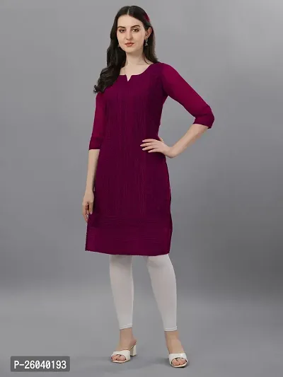 Stylish Maroon Georgette Embroidered Kurta-thumb0