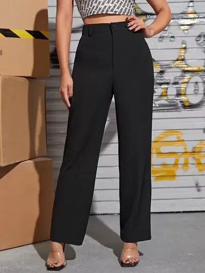 Regular Fit Women Trousers And Pants