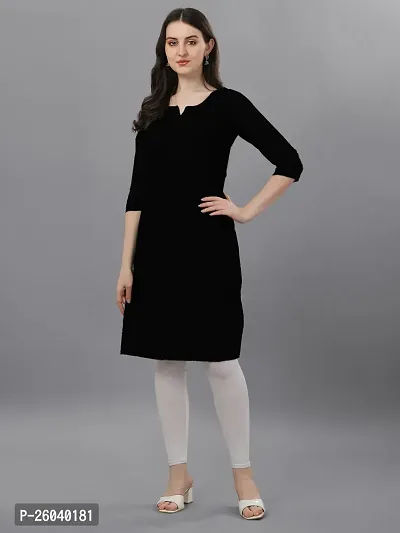 Stylish Black Georgette Embroidered Kurta-thumb0