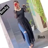 Stylish Black Georgette Kurta For Women For Women-thumb2