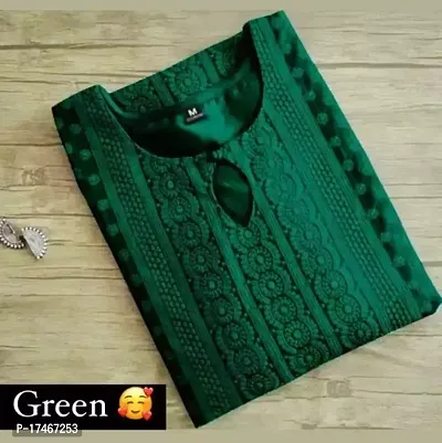 Trendy Chikan Embroidery Georgette Kurti-thumb0