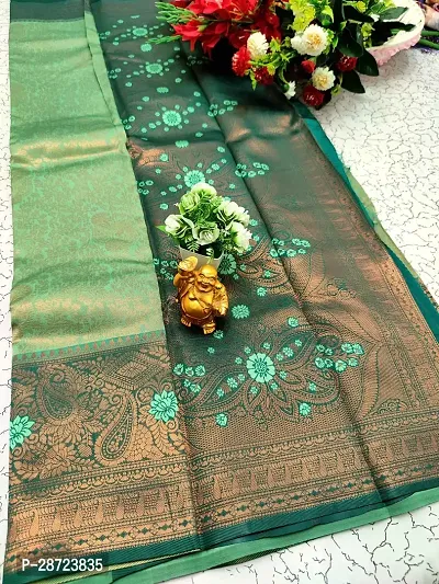 Classic Art Silk Saree with Blouse piece For Women-thumb0