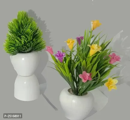 Elegant Phul Wala Artificial Plant With Pot Pack of 1-thumb0