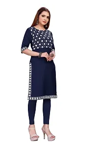 zokhi Womens Rayon Embroidered Straight Kurti-thumb1