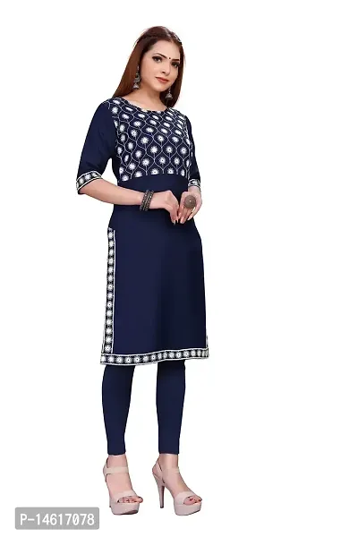 zokhi Womens Rayon Embroidered Straight Kurti-thumb2