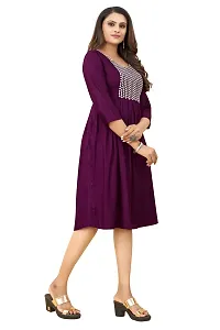 zokhi Women's Embroidered Rayon Straight Kurti-thumb2