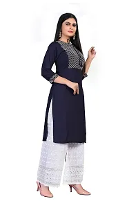 zokhi? Women's Straight Stitched Kurti with Plazzo-thumb3