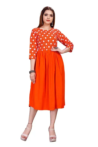 Stylish Viscose Rayon Embroidered Anarkali Kurtis