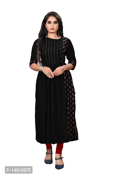 zokhi? Women's Straight Rayon Stitched Kurti-thumb0