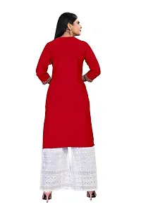 zokhi Rayon Embroidery Kurta with Plazza Set for Women's-thumb1