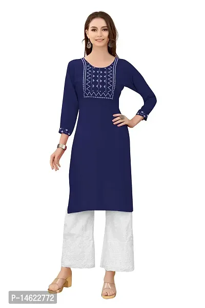 zokhi Women's Rayon Solid Straight Kurti Palazzo Set With ZIgzag Design, Kurti For Women, Kurti Set, Kurti with Pant, Kurti-thumb4