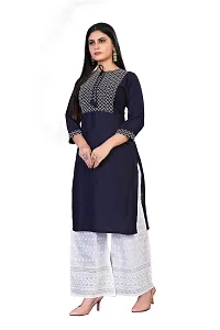 zokhi? Women's Straight Stitched Kurti with Plazzo-thumb2