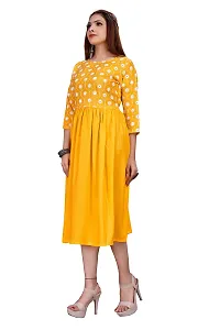 zokhi Women's Rayon Embroidered Flared Kurti-thumb3