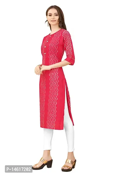 zokhi Women's Chanderi Batik Laheriya Print  Straight Stitched Kurti_(Sequence Work)-thumb3