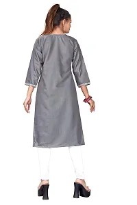 zokhi Womens Cotton Blend Mirror Work Casual Kurti-thumb2