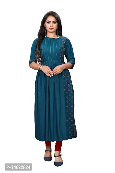 zokhi? Women's Straight Rayon Stitched Kurti