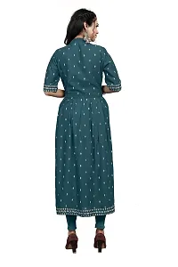 zokhi Womens Rayon Embroidered Collar Neck Kurta-thumb2