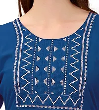 zokhi Womens Viscose Rayon Mirror Work Straight Casual Kurti-thumb4