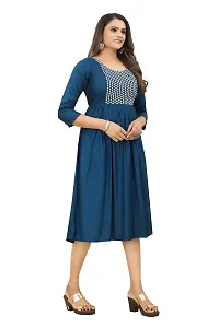 zokhi Women's Embroidered Rayon Straight Kurti-thumb2