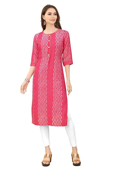 Stylish Chanderi Sequence Work Straight Kurti