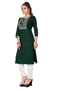 zokhi Womens Cotton Blend Embroidered Kurta and Pant with Sequance Work-thumb3