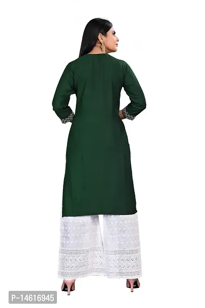 zokhi Rayon Embroidery Kurta with Plazza Set for Women's-thumb2