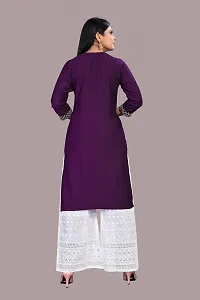 zokhi Rayon Embroidery Kurta with Plazza Set for Women's-thumb1