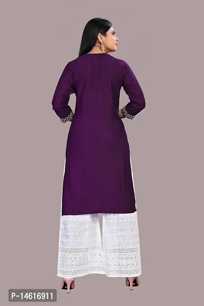 zokhi Rayon Embroidery Kurta with Plazza Set for Women's-thumb2