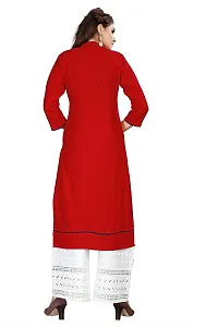 Stylish Red Regular Kurtas For Women-thumb1