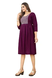 zokhi Women's Embroidered Rayon Straight Kurti-thumb3