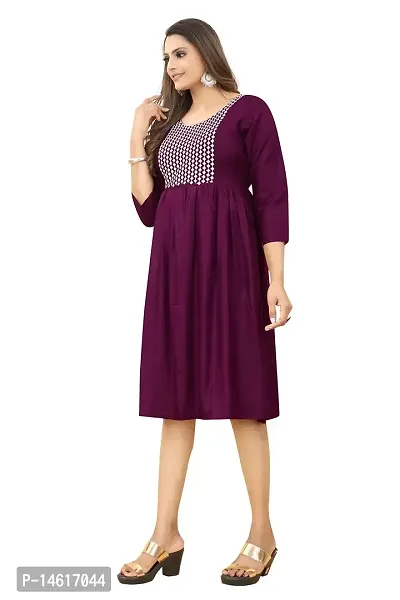 zokhi Women's Embroidered Rayon Straight Kurti-thumb4