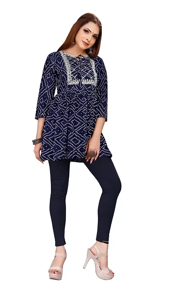 Stylish Viscose Rayon A-Line Printed Kurta