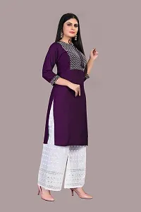 zokhi Rayon Embroidery Kurta with Plazza Set for Women's-thumb3