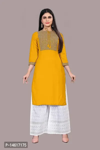 zokhi Rayon Embroidery Kurta with Plazza Set for Women's-thumb0