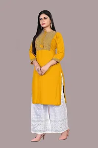 zokhi Rayon Embroidery Kurta with Plazza Set for Women's-thumb2