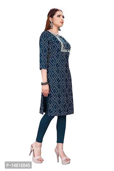 zokhi Womens Rayon Printed Casual Kurti-thumb2