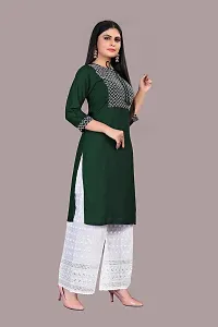 zokhi Rayon Embroidery Kurta with Plazza Set for Women's-thumb2