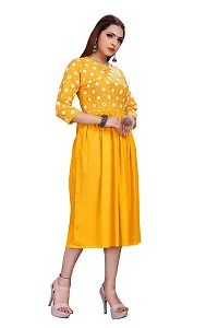 zokhi Women's Rayon Embroidered Flared Kurti-thumb1