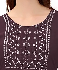 zokhi Women's Rayon Mirror Work Straight Kurti with Zigzag Design, Kurti for Women, Mirror Work Kurti-thumb4