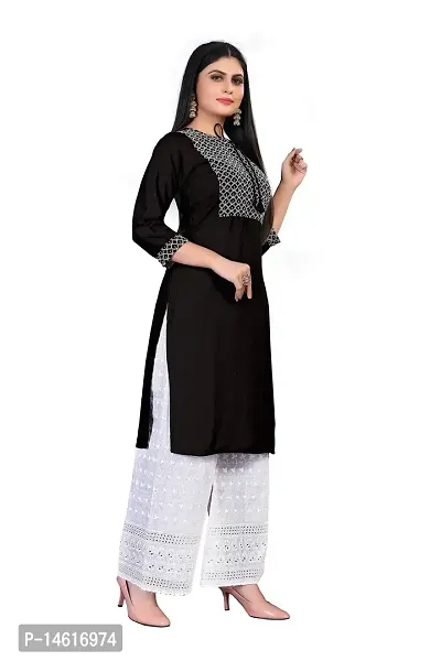 zokhi? Women's Straight Stitched Kurti with Plazzo-thumb4