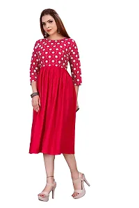 zokhi Women's Rayon Embroidered Flared Kurti-thumb3