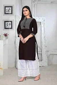 zokhi Rayon Embroidery Kurta with Plazza Set for Women's-thumb3