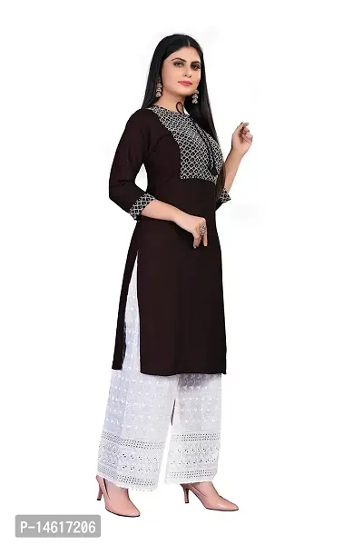 zokhi? Women's Straight Stitched Kurti with Plazzo-thumb3