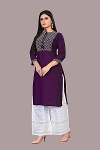 zokhi Rayon Embroidery Kurta with Plazza Set for Women's-thumb2