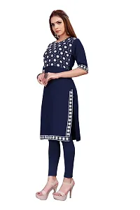 zokhi Womens Rayon Embroidered Straight Kurti-thumb3