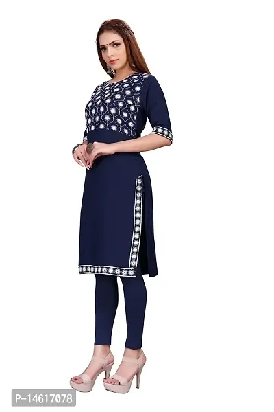 zokhi Womens Rayon Embroidered Straight Kurti-thumb4