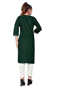 zokhi Womens Cotton Blend Embroidered Kurta and Pant with Sequance Work-thumb2