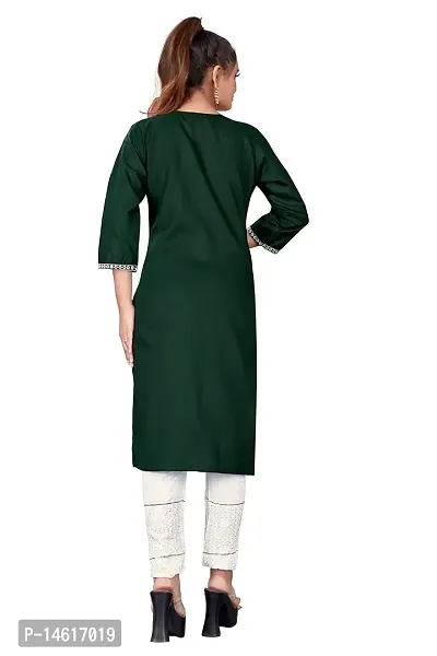 zokhi Womens Cotton Blend Embroidered Kurta and Pant with Sequance Work-thumb3